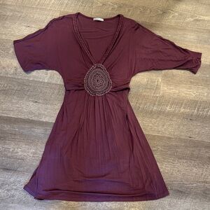 Monteau Purple Midi Dress
